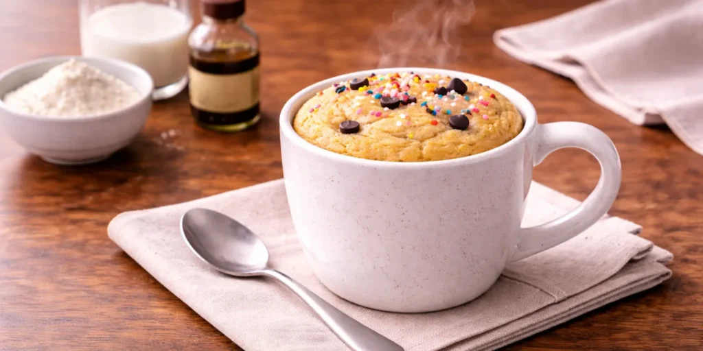 Eggless Vanilla Mug Cake