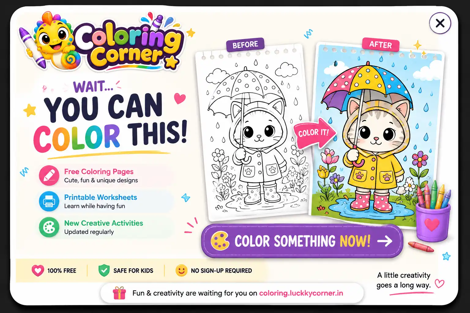 coloring corner banner