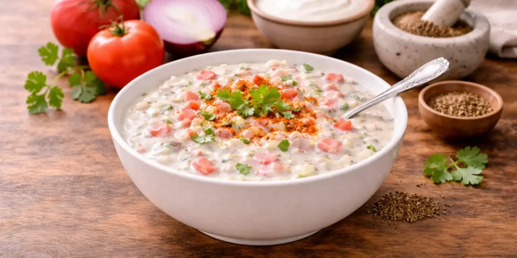 onion tomato raita