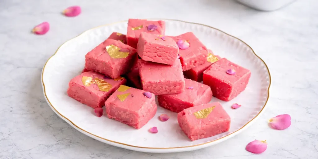 rose barfi recipe