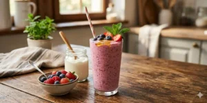 berry shake with yogurt