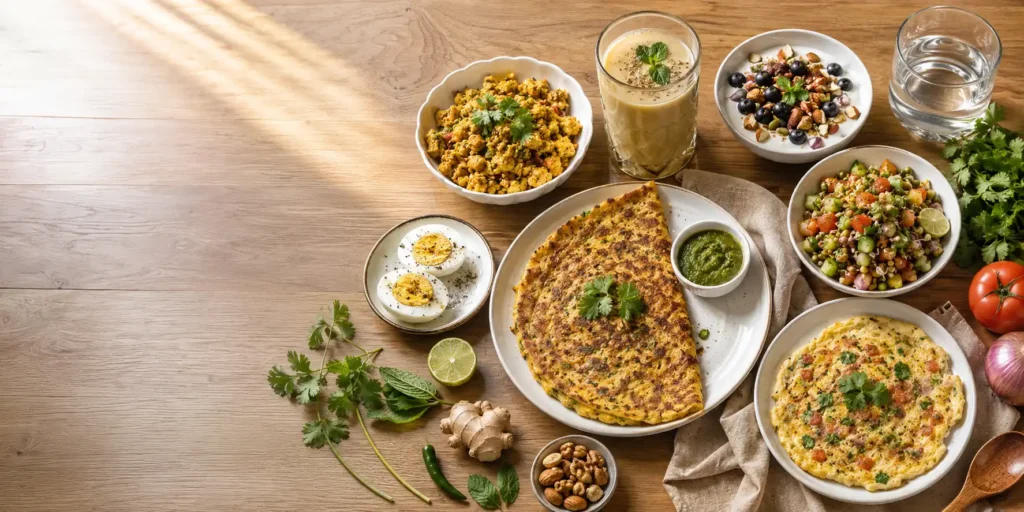High Protein Indian Breakfast โ Easy & Filling Morning Meals