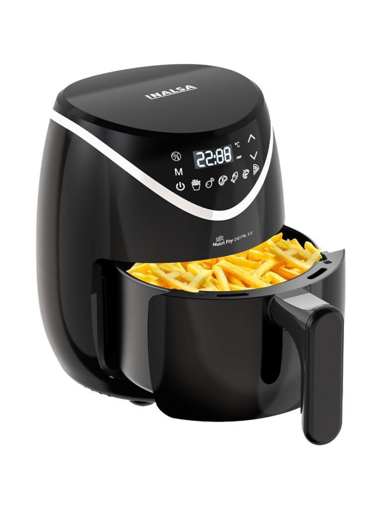 Inalsa Nutrifry Digital 3.0 Black & White 6-In-1200W Air Fryer - 3 L