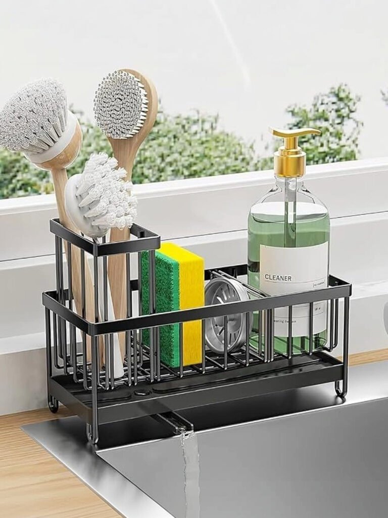 Myntra Elegant Homes Black Stackable Multi-Utility Kitchen Sink Organiser