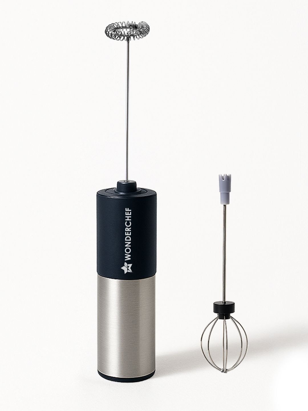 Wonderchef Black Stainless Steel Milk Frother & Whisk